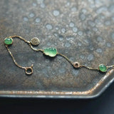 Hetian Ice Seed Chalcedony Gourd Pendant Charm Bracelet