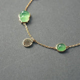 Hetian Ice Seed Chalcedony Gourd Pendant Charm Bracelet
