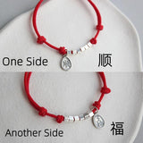 Red Thread Hand Bracelet 925 Sterling Silver Women Rope Bracelets