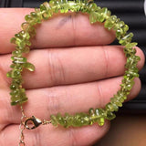 Natural Green Peridot Bracelet for Women Adjustable Yoga Charm Jewelry