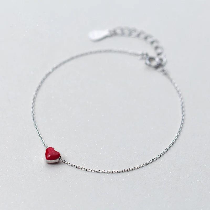 Women's Sterling Silver Heart Bracelet