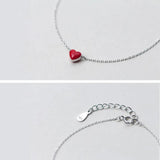 Women's Sterling Silver Heart Bracelet
