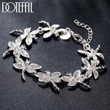 925 Silver Dragonfly Bracelet with Zirconium Drill