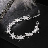 925 Silver Dragonfly Bracelet with Zirconium Drill