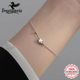 TrustDavis Sterling Silver Star Beads Bracelet Wedding Jewelry