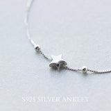 TrustDavis Sterling Silver Star Beads Bracelet Wedding Jewelry