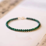 3mm Malachite Beads Bracelet Natural Women's Jewelry