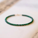 3mm Malachite Beads Bracelet Natural Women's Jewelry
