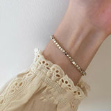 925 Sterling Silver Hiphop Square Bracelet Vintage Hasp