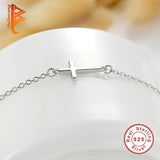 925 Silver Cross Charm Bracelet for Women Wedding Gift