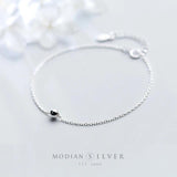 Minimalist Beads Chain Bracelet 925 Silver Jewelry for Women