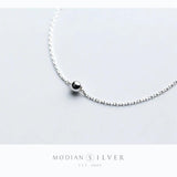 Minimalist Beads Chain Bracelet 925 Silver Jewelry for Women