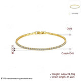 925 Silver Charm Bracelet with Crystals - Fine Jewelry Gift for Women