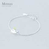 925 Sterling Silver Girls Charm Chain Bracelet Baleine Fish Jewelry