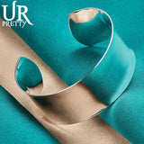 925 Silver Open Adjustable Bangle for Women Wedding