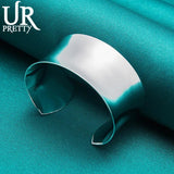925 Silver Open Adjustable Bangle for Women Wedding