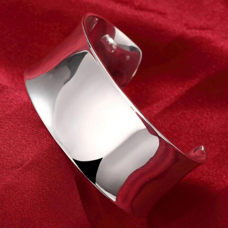 925 Silver Bangle Bracelet for Women Men