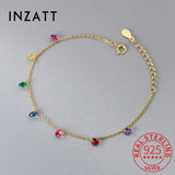925 Silver Zircon Water Drop Bracelet Classic Fine Jewelry