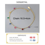 925 Silver Zircon Water Drop Bracelet Classic Fine Jewelry