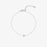 DPLAOPA 925 Silver Zircon CZ 3 Charm Lutos Chain Bracelet Women Jewelry