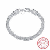 Men's Dragon Chains Bracelet 925 Sterling Silver Charm Dragon Pulseras