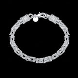 Men's Dragon Chains Bracelet 925 Sterling Silver Charm Dragon Pulseras