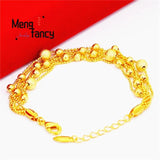 Vietnam Sand 24K Lucky Beads Bracelet Charms Fine Jewelry Sets Women Bangle