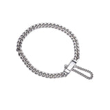 925 Sterling Silver Vintage Tank Chain Bracelet for Women Men
