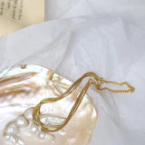Double Layer Snake Chain Titanium Bracelet For Women
