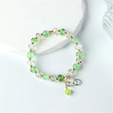 Cat's Eye Green Crystal Beaded Bracelets for Women