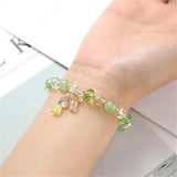 Cat's Eye Green Crystal Beaded Bracelets for Women
