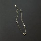 925 Sterling Silver Chain Bracelets for Women Three Hearts Style