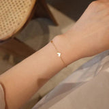 925 Sterling Silver Chain Bracelets for Women Three Hearts Style