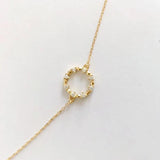 925 Silver Zircon Round Bracelet Geometric Style