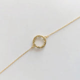 925 Silver Zircon Round Bracelet Geometric Style