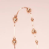 Purple Soft Chain Heart Bracelet 14K Rose Plated Romantic Gift