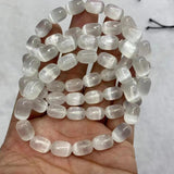 Natural Calcite/Selenite Stone Beads Cat Eye Gemstone Bracelet Gift