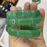 Green Aventurine Jade Stone Beads Bracelet Natural Gemstone Jewelry Bangle