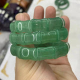 Green Aventurine Jade Stone Beads Bracelet Natural Gemstone Jewelry Bangle