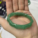 Green Aventurine Jade Stone Beads Bracelet Natural Gemstone Jewelry Bangle