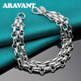 925 Silver Geometric Bracelet For Men