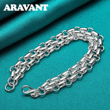 925 Silver Geometric Bracelet For Men