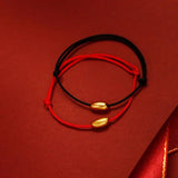 Real 14k Yellow Adjustable Bracelets for Couple