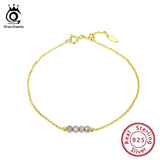 Sterling Silver Moonstone Bracelet w/ 18K Chain - Fine Jewelry SB44