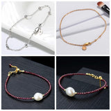 Sterling Silver Moonstone Bracelet w/ 18K Chain - Fine Jewelry SB44
