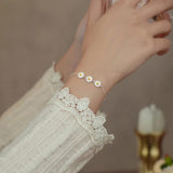 925 Silver Daisy Flower Bracelet for Women Girl Jewelry