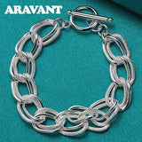 925 Silver Charm Bracelet For Men Women