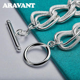 925 Silver Charm Bracelet For Men Women