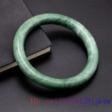 Green Jade Bangle Bracelet Chinese Amulet Jewelry Charm Natural Gemstone