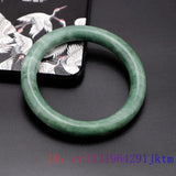 Green Jade Bangle Bracelet Chinese Amulet Jewelry Charm Natural Gemstone